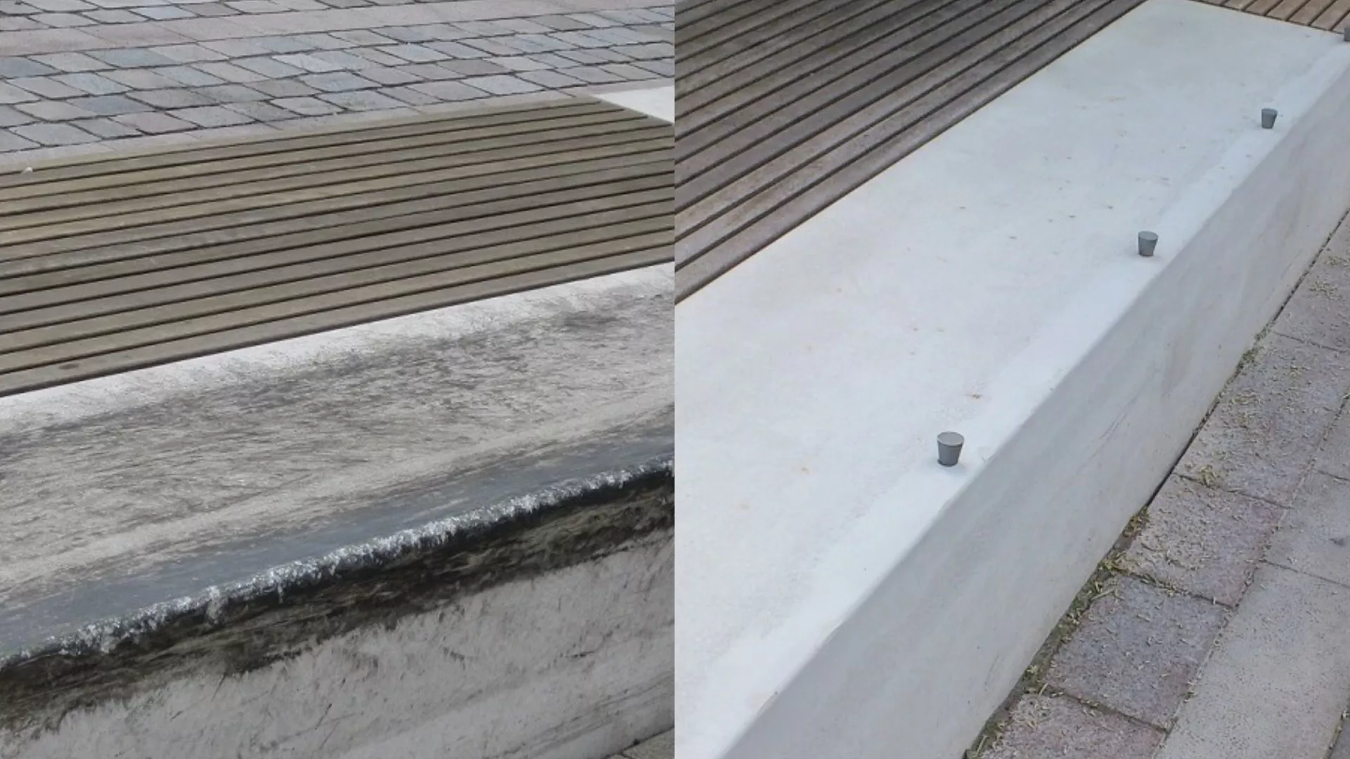 Reinigung und Skatestopper Montage